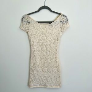 Top Shop Lace Minidress in White Size 4 (runs small)
